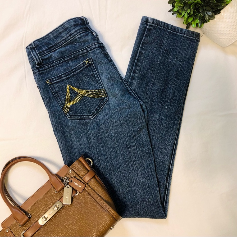 THC Advanced Denim Vintage Low-Rise Straight Leg Jeans
